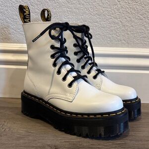 Dr. Martens White Jadon Platform Boots